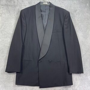 Lord West Tuxedo Jacket Men's 44L Black Shawl Lapel 1-Button USA Vintage